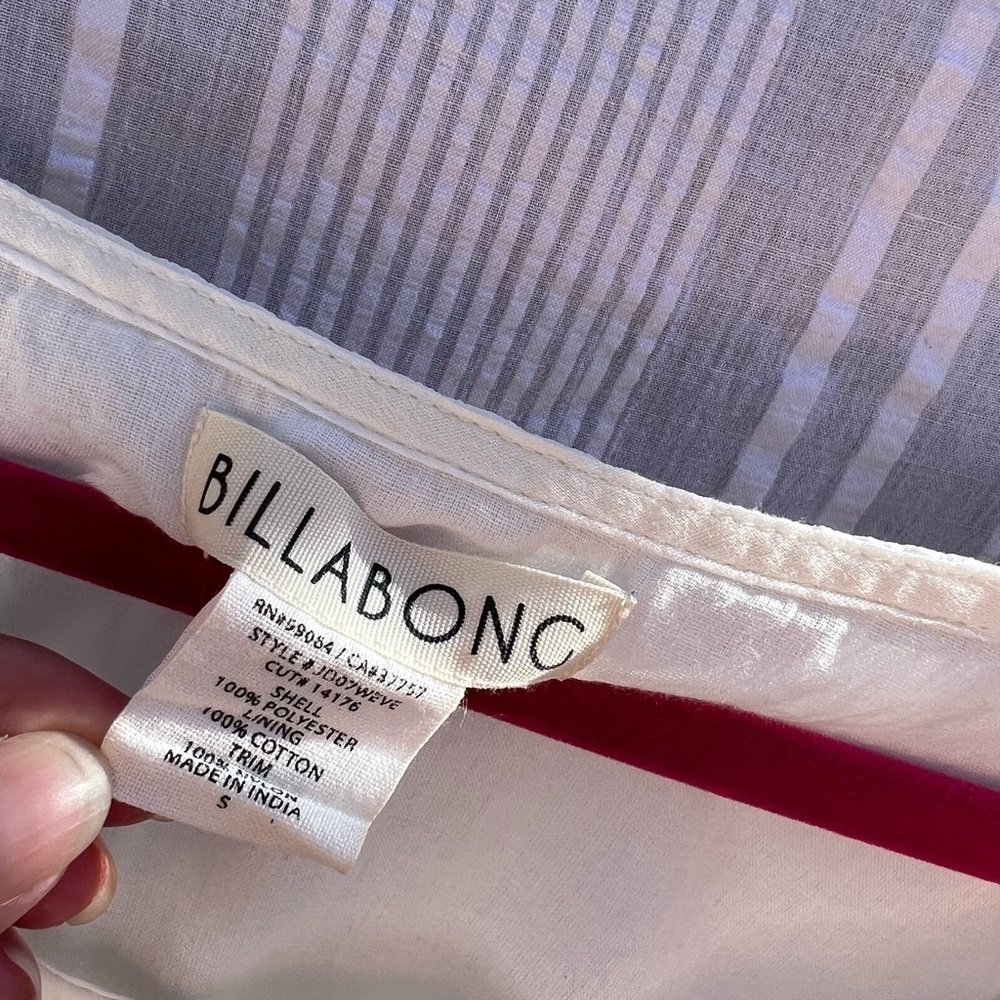 Billabong Ever So Sweet Cream Babydoll Dress - Size Small - Picture 8 of 11